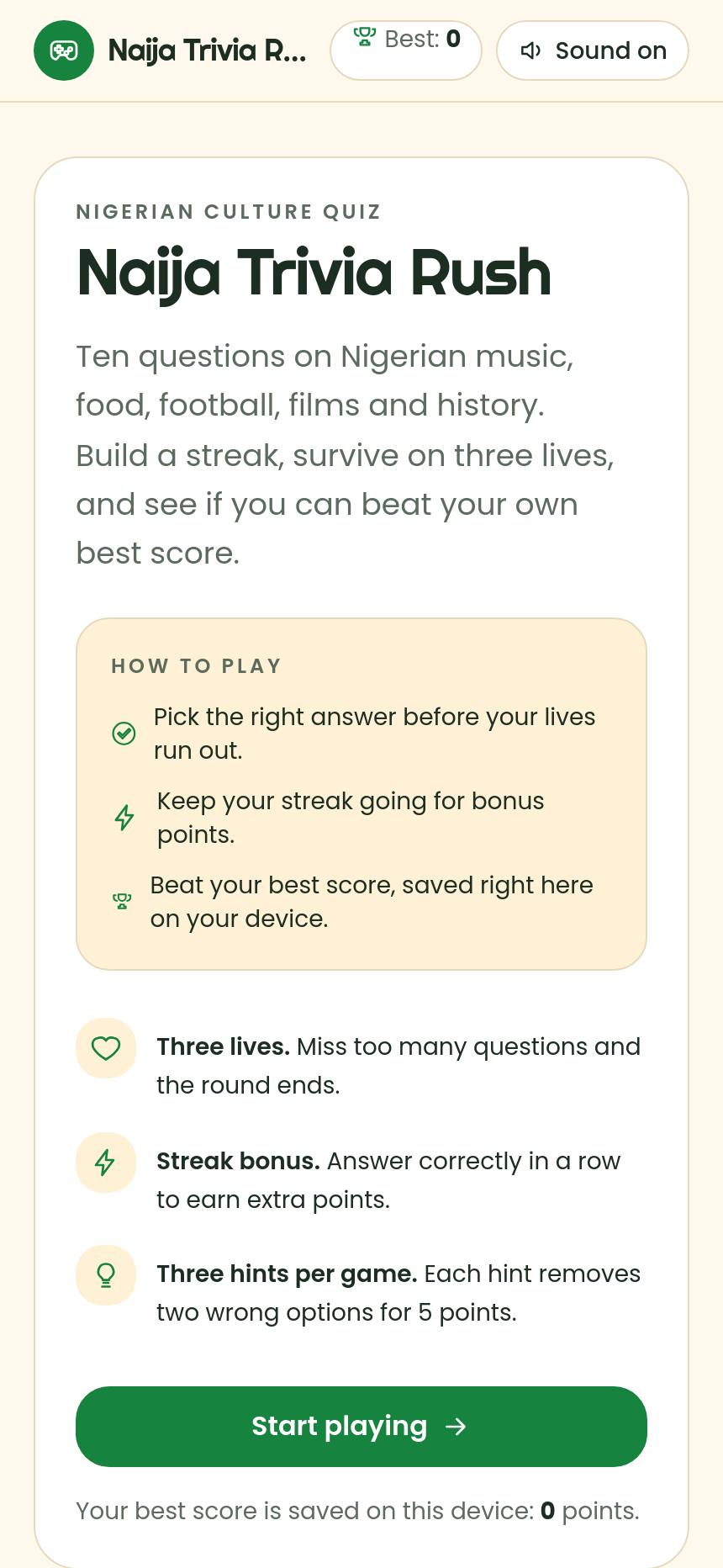 Naija Trivia Rush