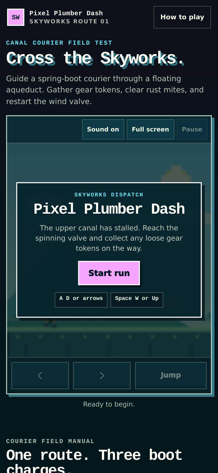 Pixel Plumber Dash