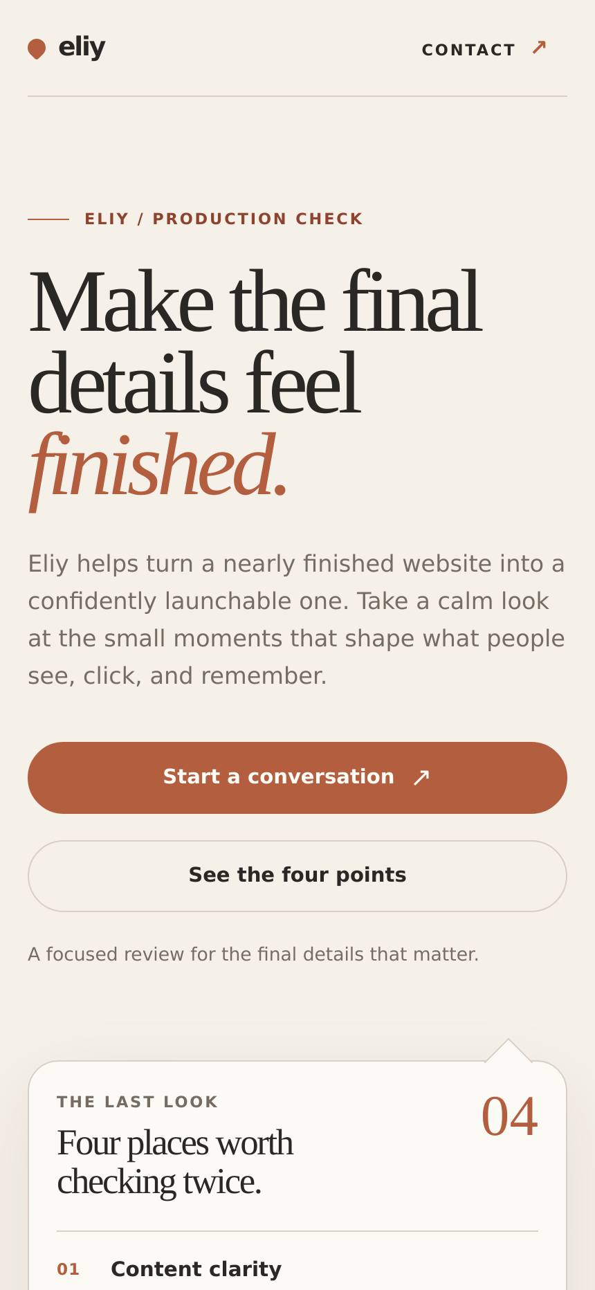 Eliy Launch Check